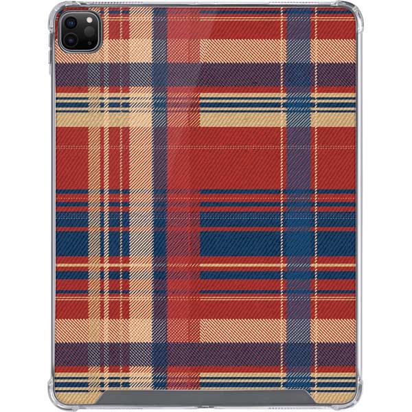 Red and Blue Plaid iPad Cases