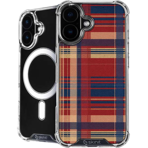 Red and Blue Plaid iPhone 17 MagSafe Case