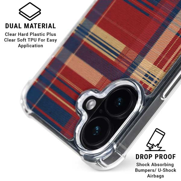 Red and Blue Plaid iPhone 17 MagSafe Case