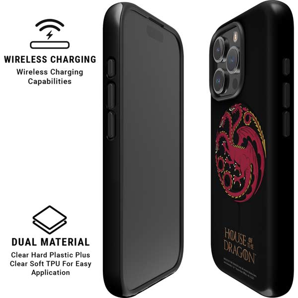 HBO House of the Dragon Red Tararyen Sigil iPhone 16 Pro Max Magsafe Impact Case