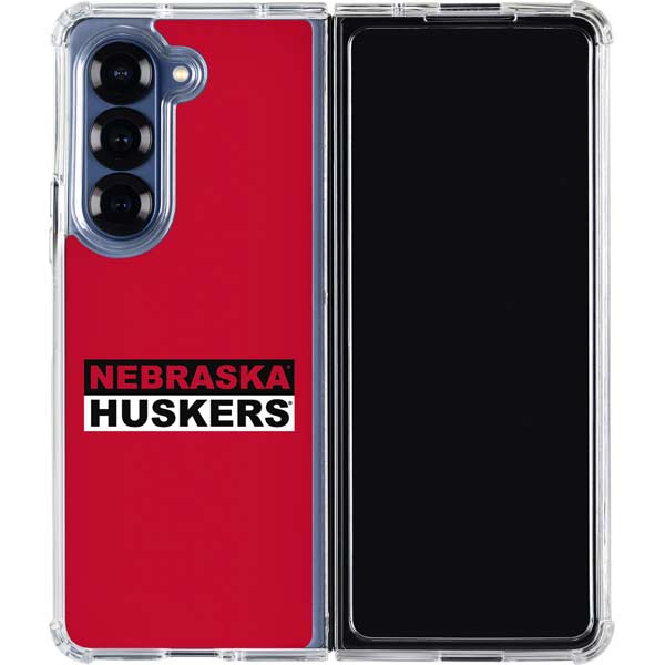University of Nebraska Red Huskers Galaxy Z Fold7 Clear Case