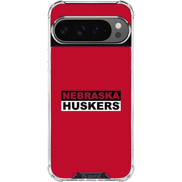 University of Nebraska Red Huskers Google Pixel 10 Pro XL Clear Case