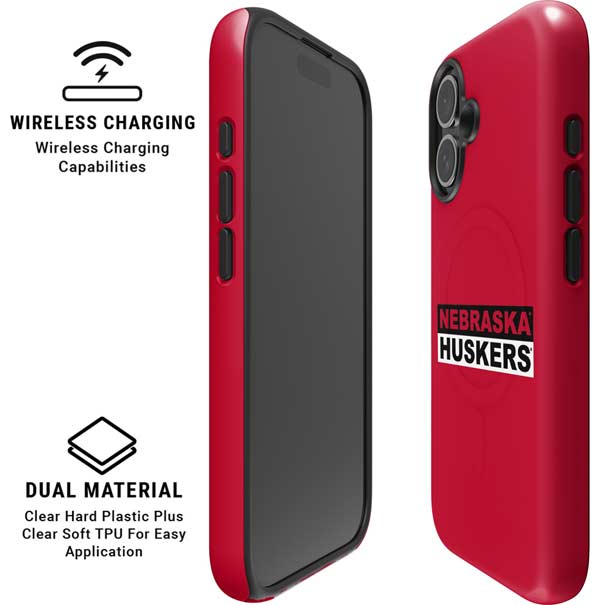 University of Nebraska Red Huskers iPhone 16 Magsafe Impact Case