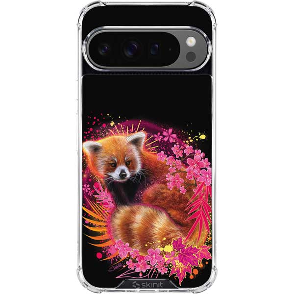 Red Panda with Flowers by Sheena Pike Google Pixel 10 Pro Clear Case