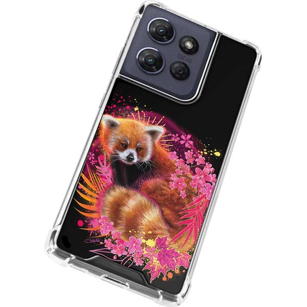 Red Panda with Flowers by Sheena Pike Moto G Power 5G (2025) Clear Case