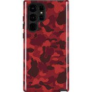 Red Street Camo Galaxy Cases