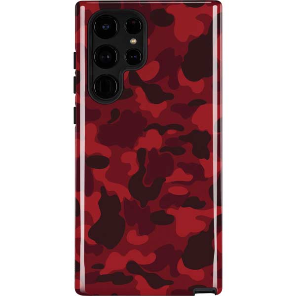 Red Street Camo Galaxy Cases