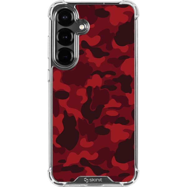 Red Street Camo Galaxy S26 Clear Case