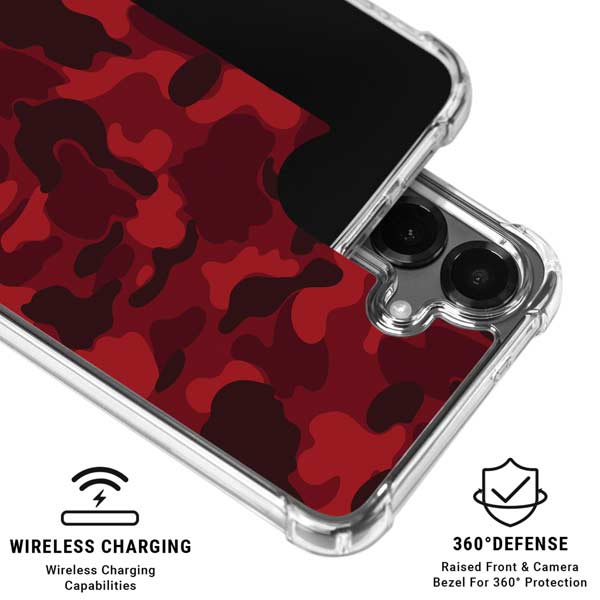 Red Street Camo Galaxy S26 Clear Case
