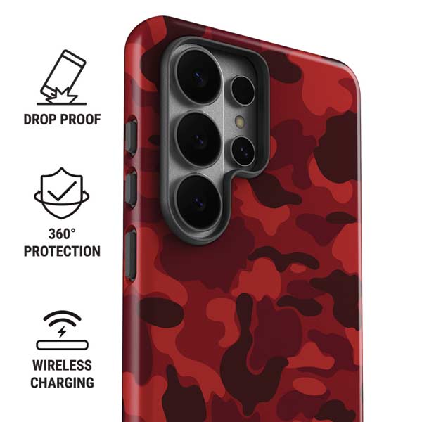 Red Street Camo Galaxy S26 Ultra Impact Case