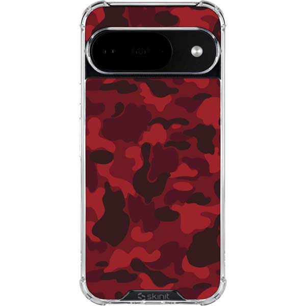 Red Street Camo Google Pixel 10 Clear Case