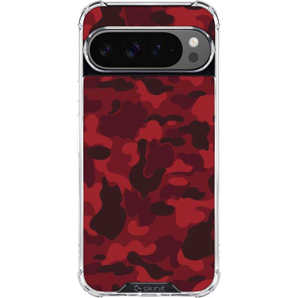 Red Street Camo Google Pixel 10 Pro Clear Case