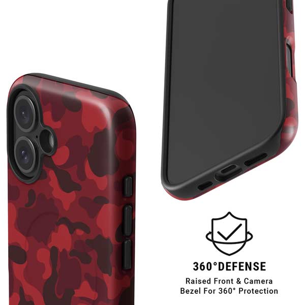 Red Street Camo iPhone 16 Plus Magsafe Impact Case