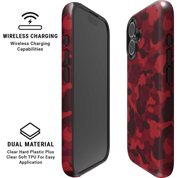 Red Street Camo iPhone 16 Plus Magsafe Impact Case