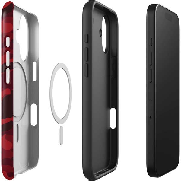 Red Street Camo iPhone 17 Magsafe Impact Case