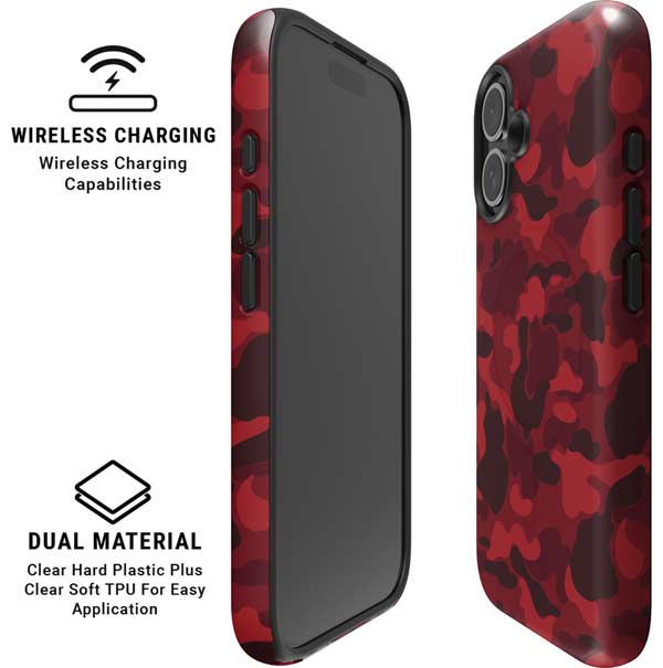 Red Street Camo iPhone 17 Magsafe Impact Case