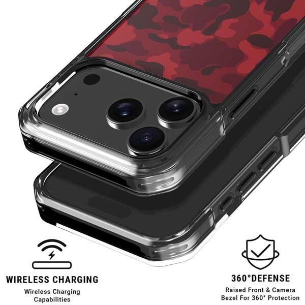 Red Street Camo iPhone 17 Pro MagSafe Case