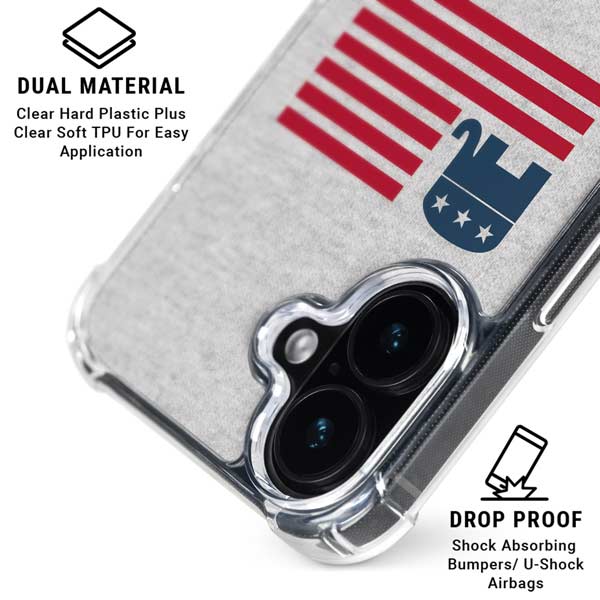 Republican American Flag iPhone 17 Clear Case
