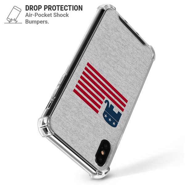 Republican American Flag iPhone X/XS Clear Case
