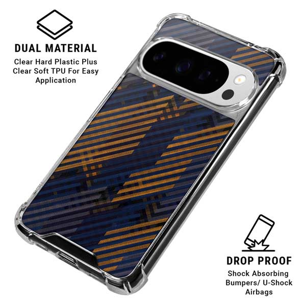 Retro Fall Pattern Google Pixel 10 Pro Clear Case