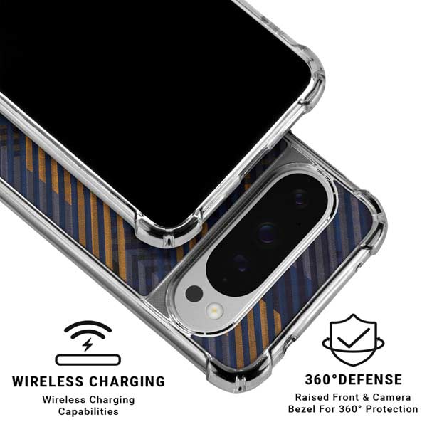Retro Fall Pattern Google Pixel 10 Pro Clear Case