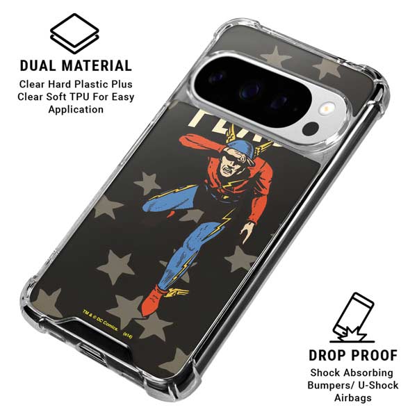 DC Comics The Flash Retro Action Pose Google Pixel 10 Pro XL Clear Case