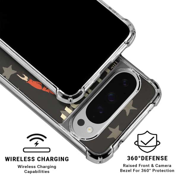 DC Comics The Flash Retro Action Pose Google Pixel 10 Pro XL Clear Case