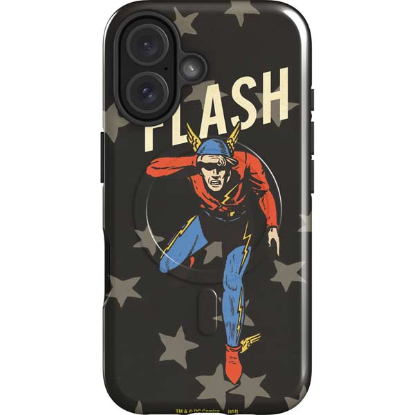 DC Comics The Flash Retro Action Pose iPhone 16 Plus Magsafe Impact Case