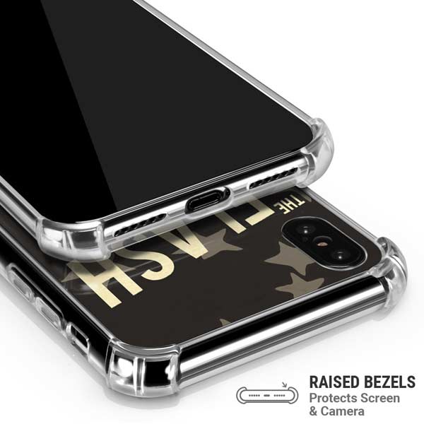 DC Comics The Flash Retro Action Pose iPhone X/XS Clear Case