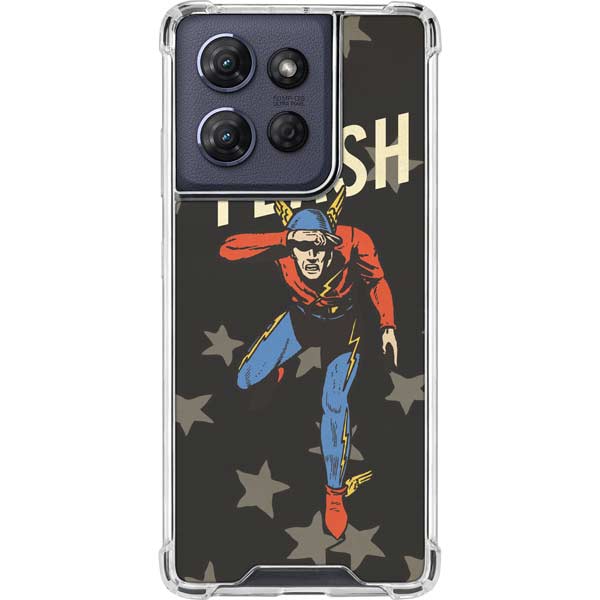 DC Comics The Flash Retro Action Pose Moto G 5G (2025) Clear Case