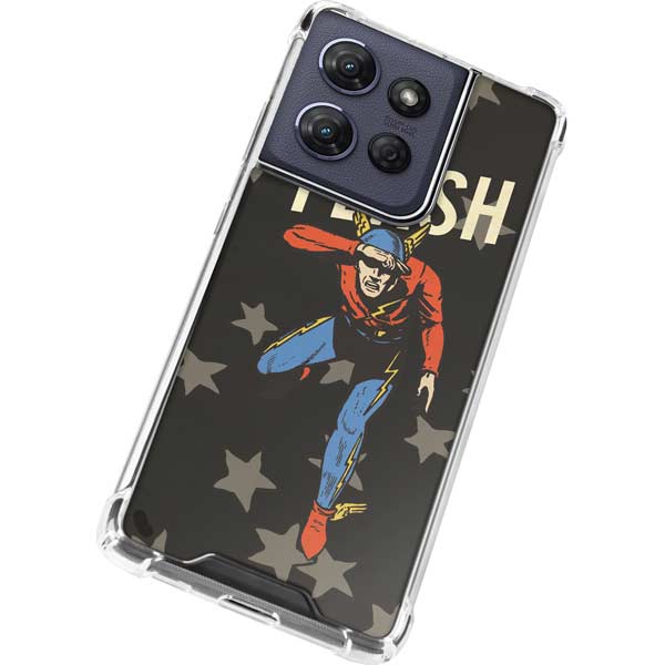 DC Comics The Flash Retro Action Pose Moto G 5G (2025) Clear Case
