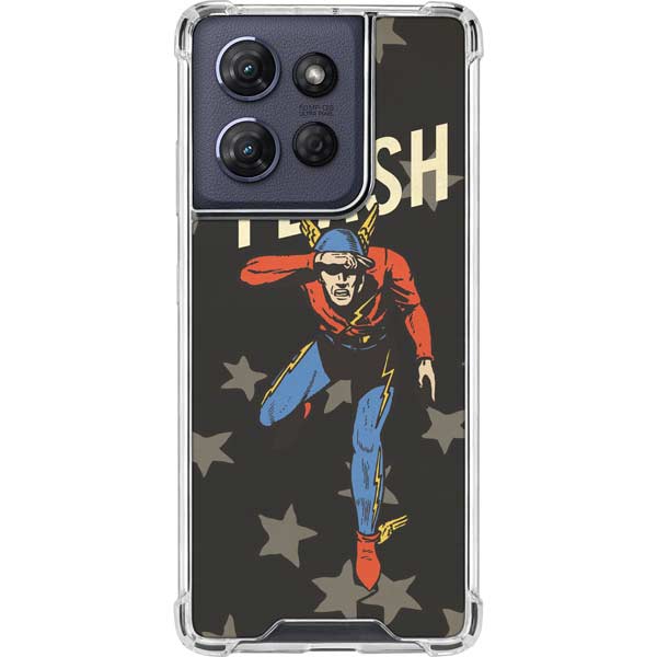 DC Comics The Flash Retro Action Pose Moto G Power 5G (2025) Clear Case