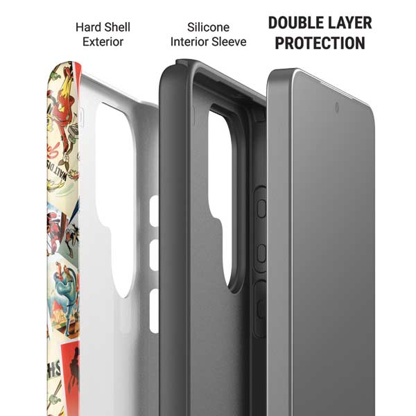 Disney Friends Retro Goofy Stamps Art Galaxy S26 Ultra Impact Case