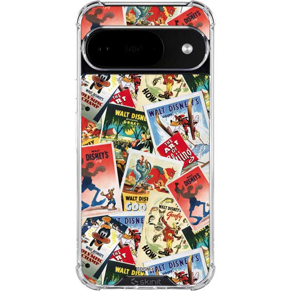 Disney Friends Retro Goofy Stamps Art Google Pixel 10 Clear Case