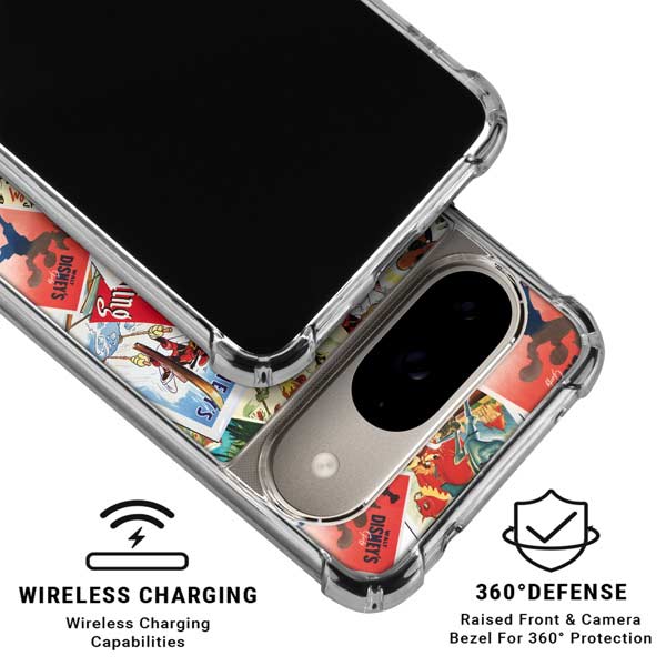 Disney Friends Retro Goofy Stamps Art Google Pixel 10 Clear Case