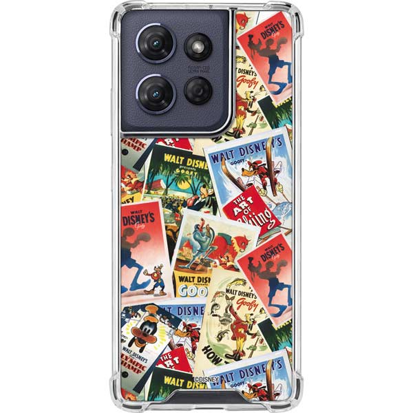 Disney Friends Retro Goofy Stamps Art Moto G Power 5G (2025) Clear Case
