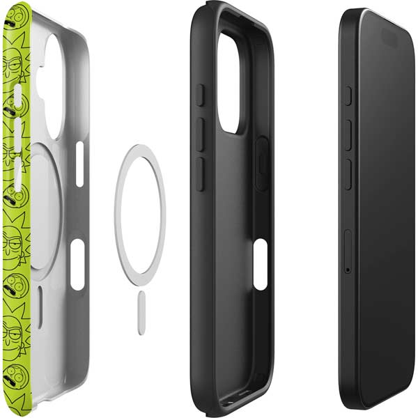Adult Swim Rick and Morty Rick and Morty All Over Print iPhone 16 Magsafe Impact Case