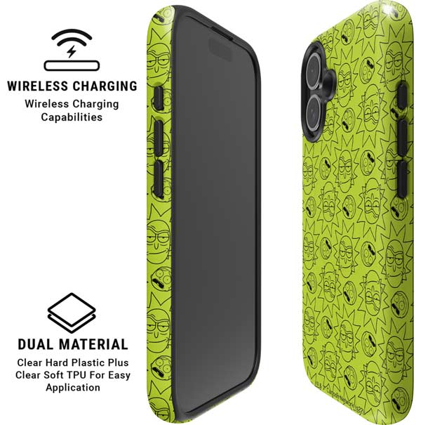 Adult Swim Rick and Morty Rick and Morty All Over Print iPhone 16 Magsafe Impact Case