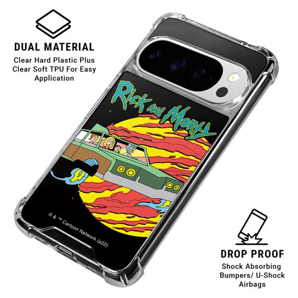 Adult Swim Rick and Morty Family Wagon Google Pixel 10 Pro XL Clear Case