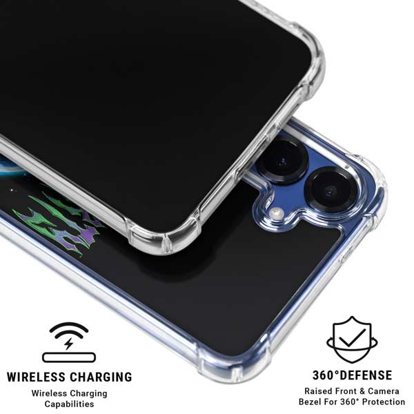 Adult Swim Rick and Morty Neon Skulls Galaxy S25 Plus Clear Case