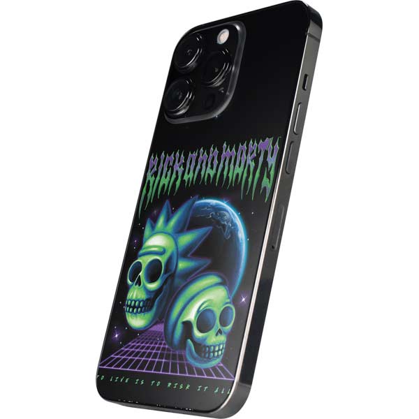 Adult Swim Rick and Morty Neon Skulls iPhone 15 Pro Max Skin