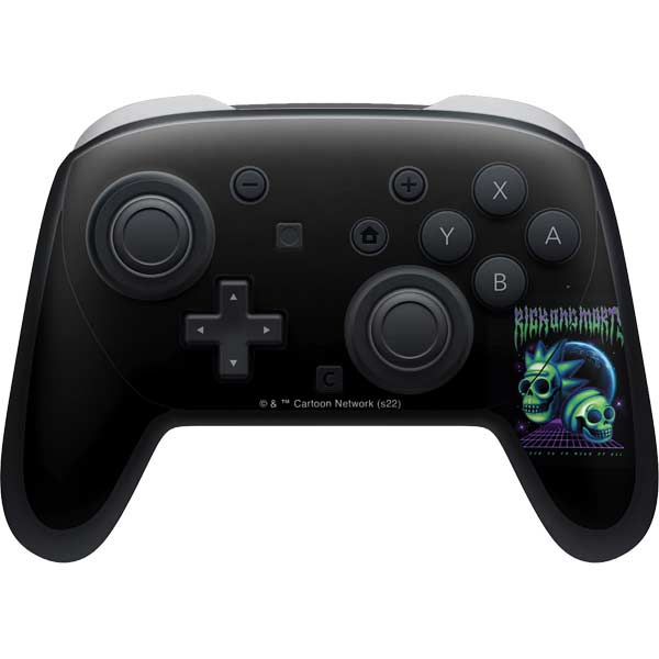 Adult Swim Rick and Morty Neon Skulls Nintendo Switch 2 (2025) Pro Controller Skin