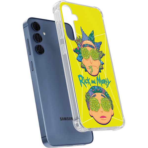 Adult Swim Rick and Morty Rick and Morty Portal Eyes Galaxy A35 5G Clear Case