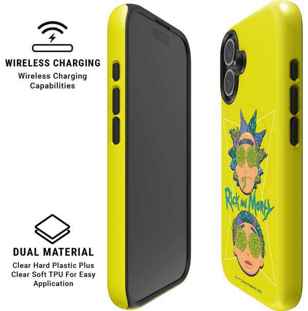 Adult Swim Rick and Morty Rick and Morty Portal Eyes iPhone 16 Plus Magsafe Impact Case