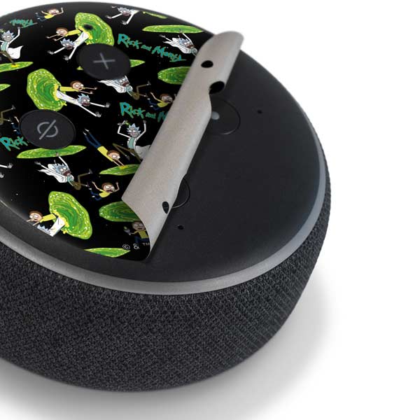 Adult Swim Rick and Morty Portal Pattern Amazon Echo Dot Skin