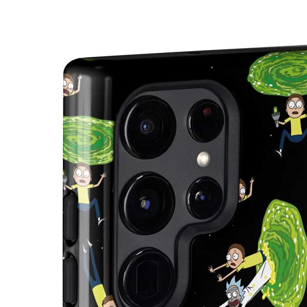 Adult Swim Rick and Morty Portal Pattern Galaxy S25 Ultra Impact Case