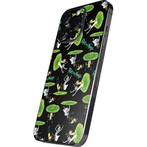 Adult Swim Rick and Morty Portal Pattern iPhone 15 Pro Max Skin