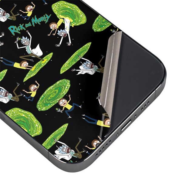 Adult Swim Rick and Morty Portal Pattern iPhone 15 Pro Max Skin