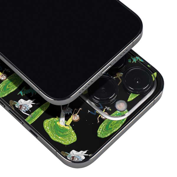 Adult Swim Rick and Morty Portal Pattern iPhone 15 Pro Max Skin