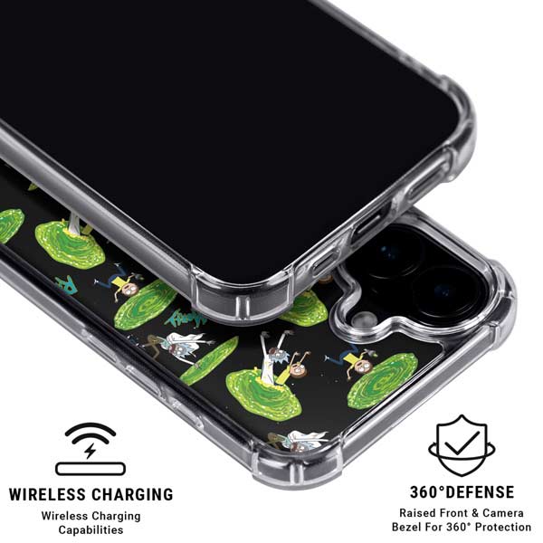 Adult Swim Rick and Morty Portal Pattern iPhone 17 MagSafe Case